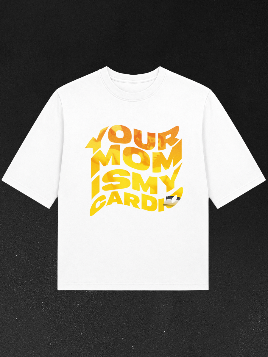 Футболка оверсайз YOUR MOM IS MY CARDIO — купить в LASTREP