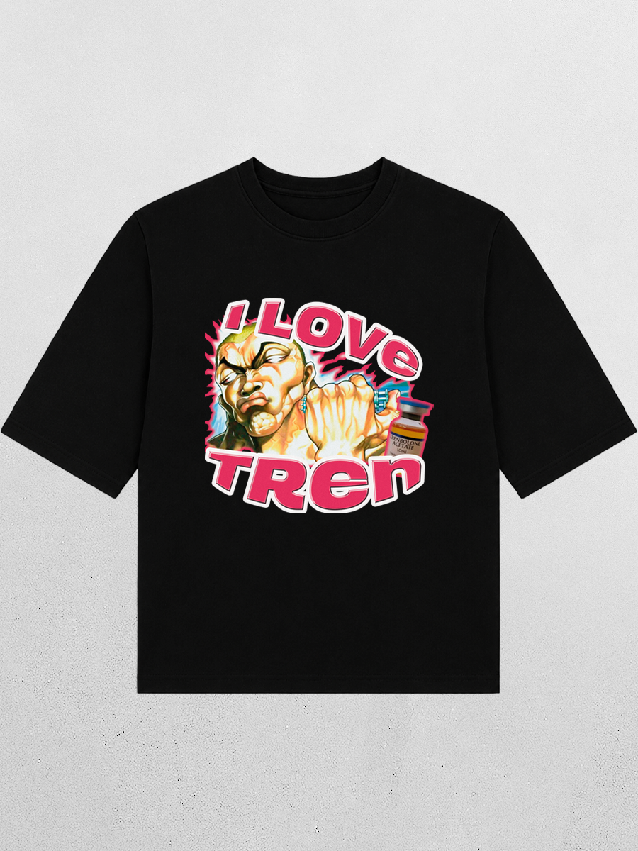 Футболка оверсайз I LOVE TREN