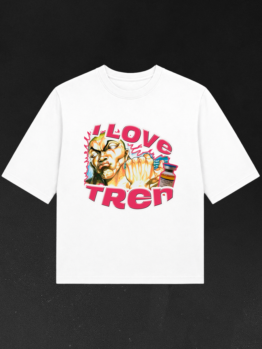 Футболка оверсайз I LOVE TREN