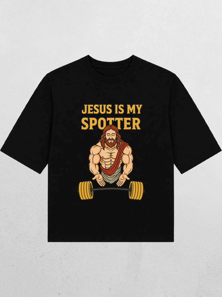 Футболка оверсайз JESUS IS MY SPOTTER — купить в LASTREP